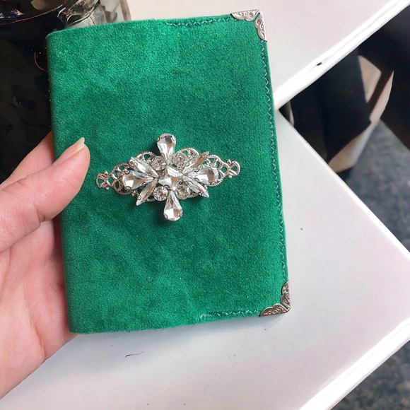 Handmade faux suede passport cover. - Picture 7 of 8